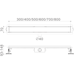 Трап, сатин  600 мм HB94600